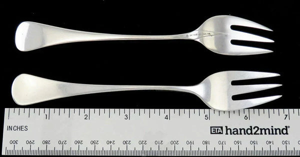 9 Vintage Sterling Silver Sorensen Patricia Art Moderne Salad/Lunch Forks 6 3/4"