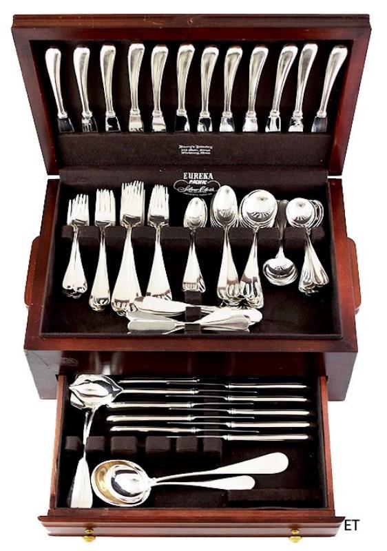 Impressive Anton Michelsen 142pc Sterling Silver Classic Flatware Set Serves 12
