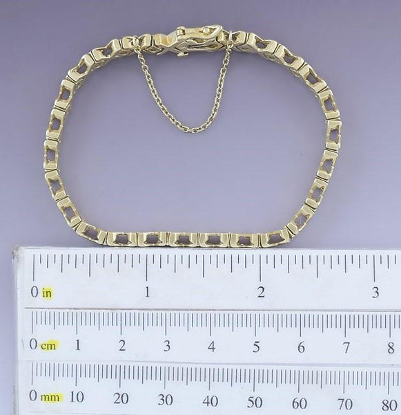 Dazzling 14k Gold & ~1.5ct Diamond X's and O's Bracelet