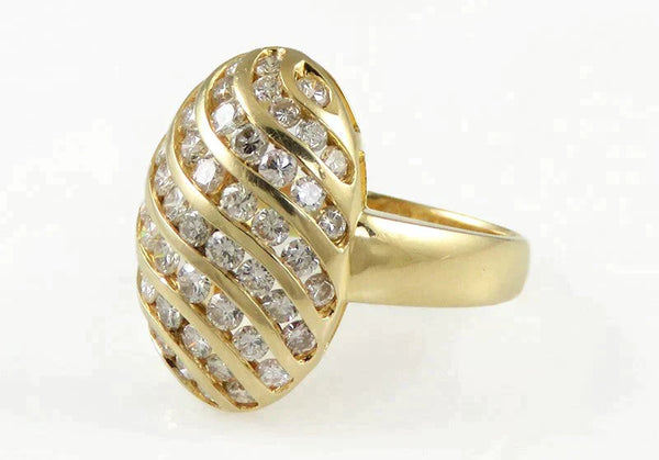 Gorgeous 18K Yellow Gold & Diamond Statement Ring ~1.5-1.75 Carats