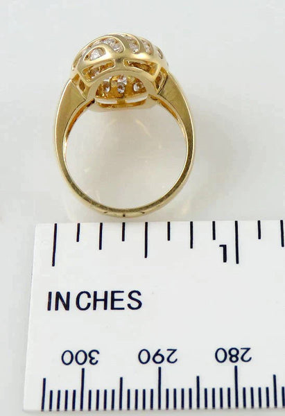 Gorgeous 18K Yellow Gold & Diamond Statement Ring ~1.5-1.75 Carats