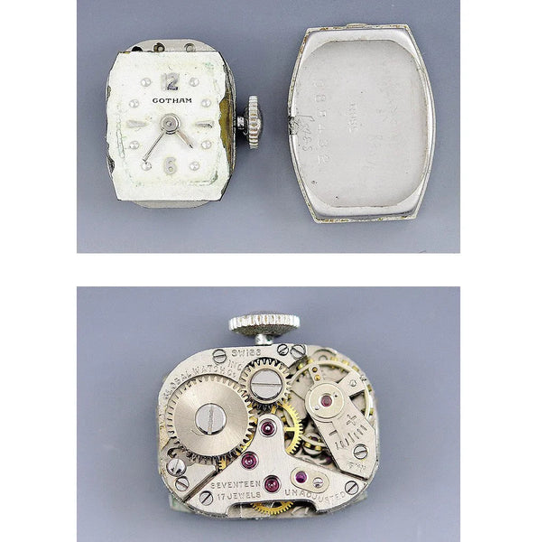Attractive 14k White Gold & Sparkling Diamond Ladies Wristwatch Gotham