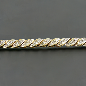 Stunning 14k Yellow Gold ~2.7ct Diamond Bracelet