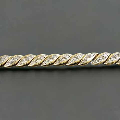 Stunning 14k Yellow Gold ~2.7ct Diamond Bracelet