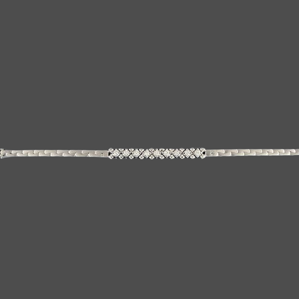 18k White Gold Bracelet With VVS Diamonds ~.70ct tdw