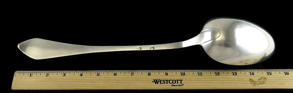 Antique c1790 Norwegian Silver ROMMEGROT Serving/Stuffing Spoon 15.5"