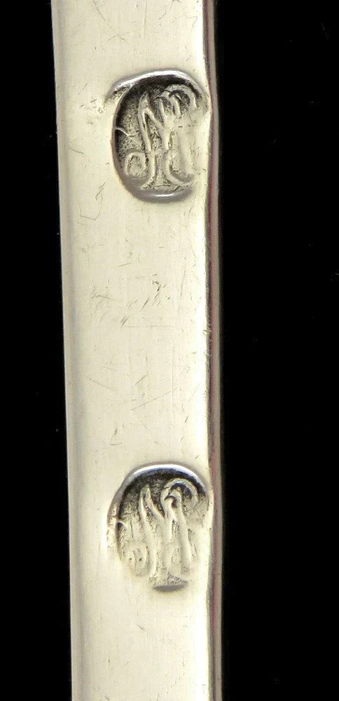 Antique c1790 Norwegian Silver ROMMEGROT Serving/Stuffing Spoon 15.5"
