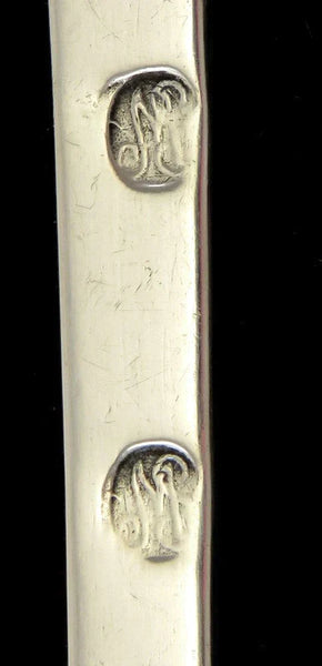 Antique c1790 Norwegian Silver ROMMEGROT Serving/Stuffing Spoon 15.5"