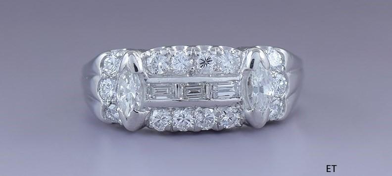 c1940s Dazzling Platinum & ~.60ct Diamond Ring