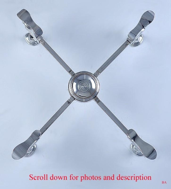 RARE LATE 1700s ENGLISH GEORGIAN SHEFFIELD SILVER PLATE DISH CROSS