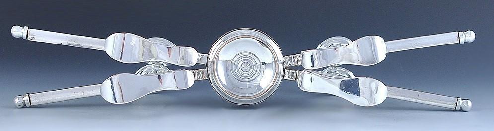 RARE LATE 1700s ENGLISH GEORGIAN SHEFFIELD SILVER PLATE DISH CROSS