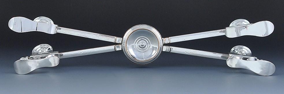 RARE LATE 1700s ENGLISH GEORGIAN SHEFFIELD SILVER PLATE DISH CROSS