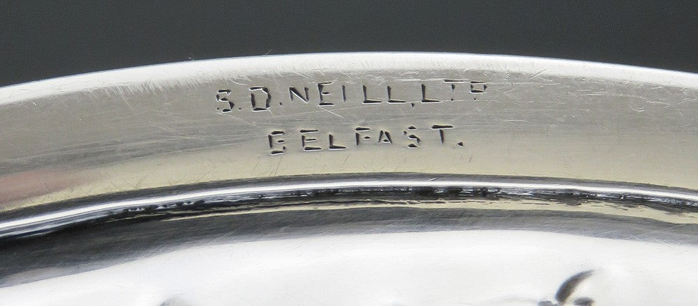 Antique 1902 English Sterling Silver Art Nouveau Dish/Bowl Stand or Ring 8.5"