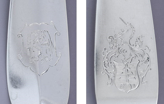 Antique c1890-1925 European Swiss? .800 Silver Pierced Serving Spoon
