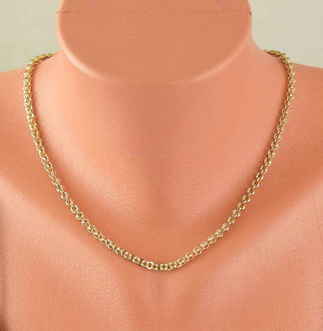c1855-1885 Lovely Victorian American 14k Gold Chain Necklace