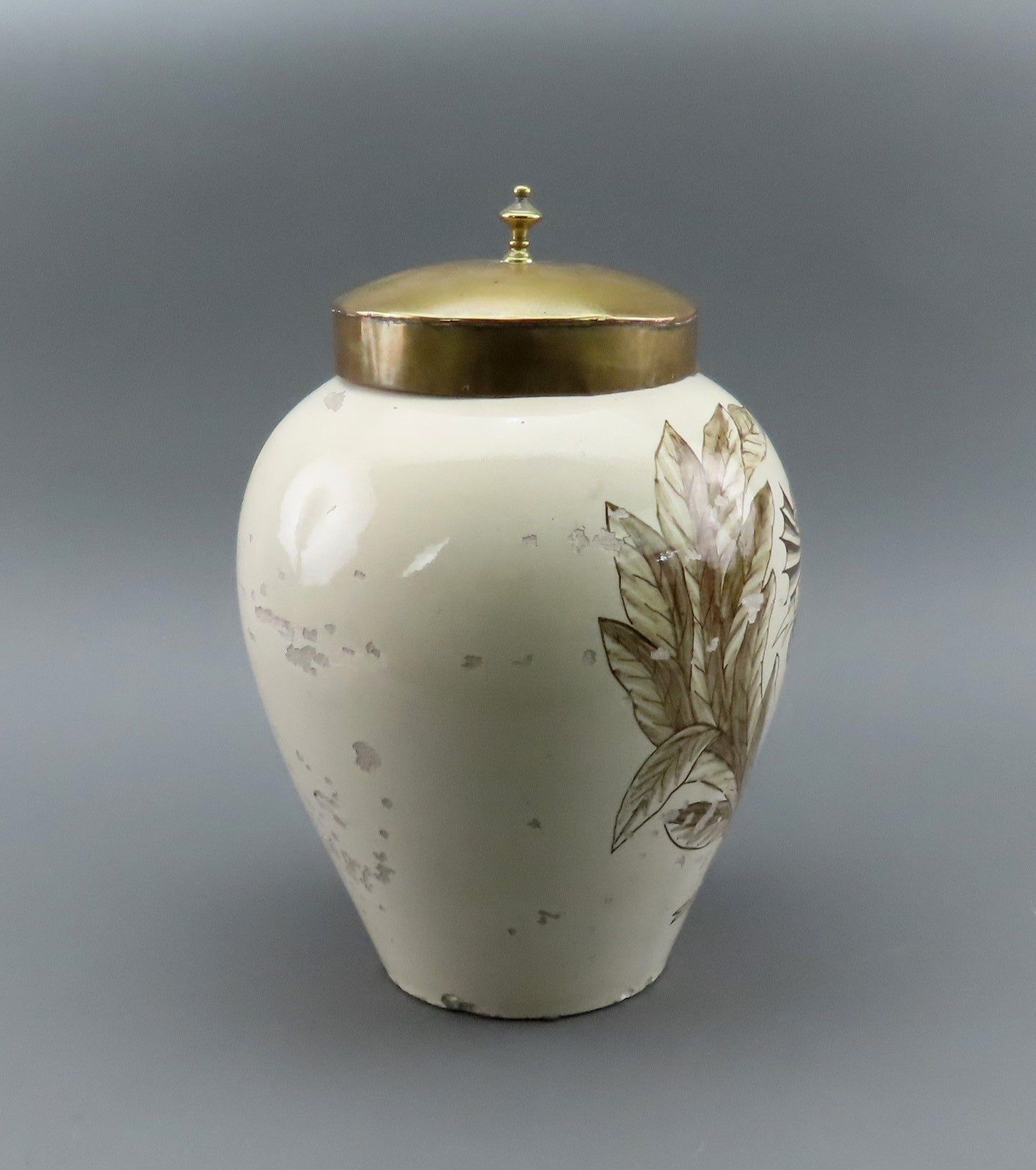 Rare c1800 German Tin Glazed Earthenware Tobacco Jar Drakenburg Museum Piece