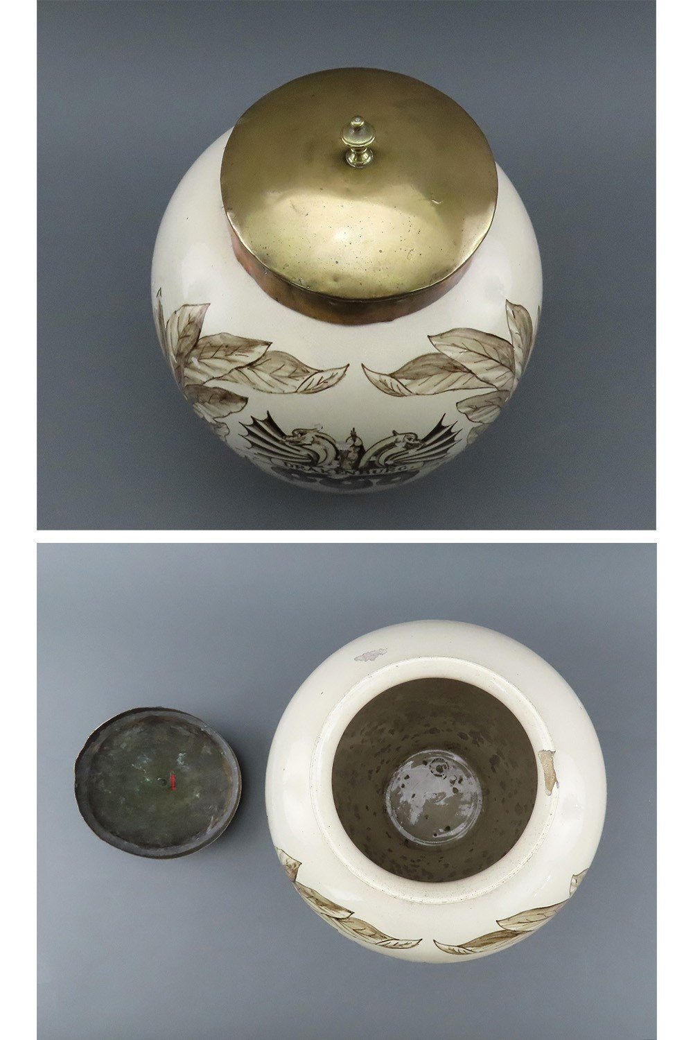 Rare c1800 German Tin Glazed Earthenware Tobacco Jar Drakenburg Museum Piece