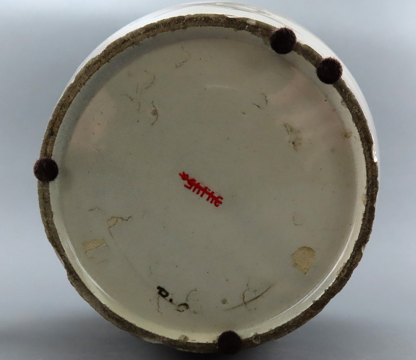 Rare c1800 German Tin Glazed Earthenware Tobacco Jar Drakenburg Museum Piece