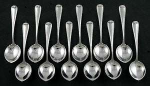 12 Durgin New Standish Sterling Silver Chocolate Spoons