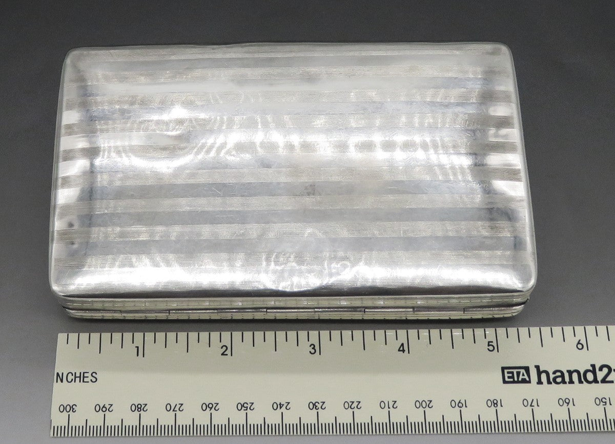 Antique 1853 Dutch Silver Hand Engraved Box 5 1/4" X 3 1/8"