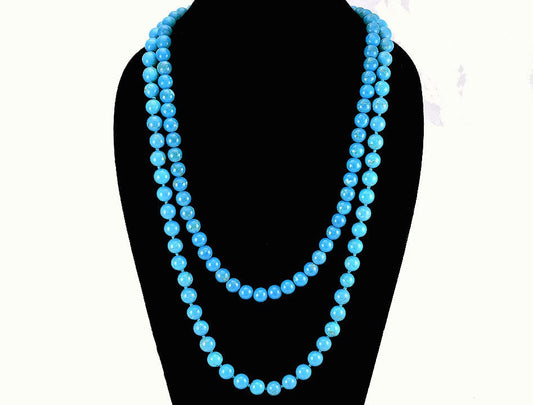 2 Gorgeous Necklaces of Dyed Blue Jasper and 1 w/ Sterling Silver Clasp
