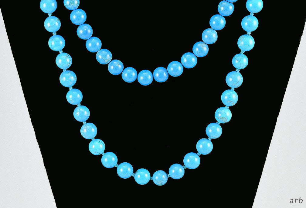 2 Gorgeous Necklaces of Dyed Blue Jasper and 1 w/ Sterling Silver Clasp