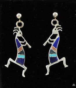 Southwestern Figure Sterling Silver Pierced Earrings