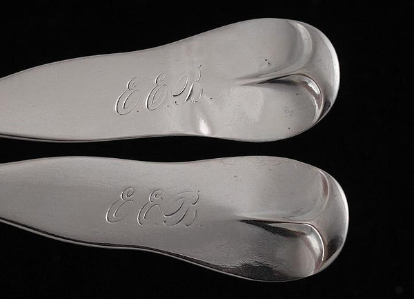 8 Antique 1850s 19th Century Gorham Coin Silver Teaspoons 6"