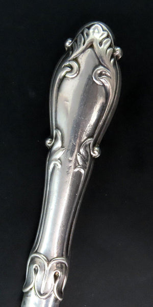 Beautiful Coin Silver Master Butter Knife Engraved Blade 6 5/8"