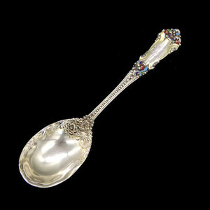 Antique Reed & Barton La Marquise 1895 Gilded Enamel Sterling Silver Sugar Spoon