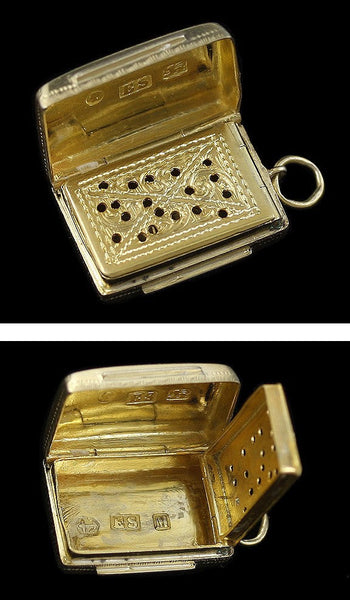 1861 English Victorian Sterling Silver Vinaigrette