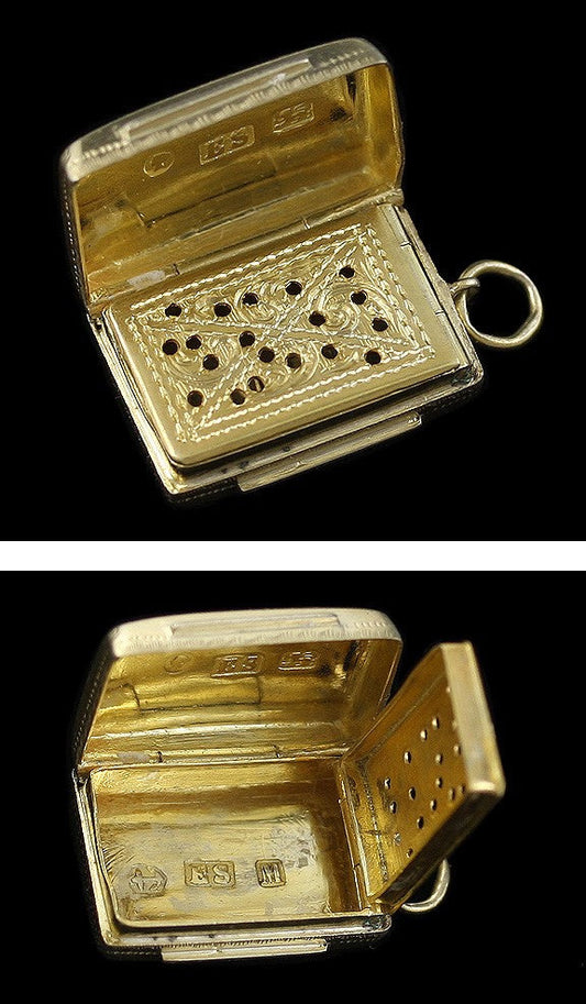 1861 English Victorian Sterling Silver Vinaigrette
