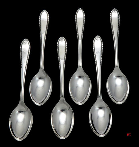 Great set of 6 English Sterling Silver E. Viners Coffee Spoons