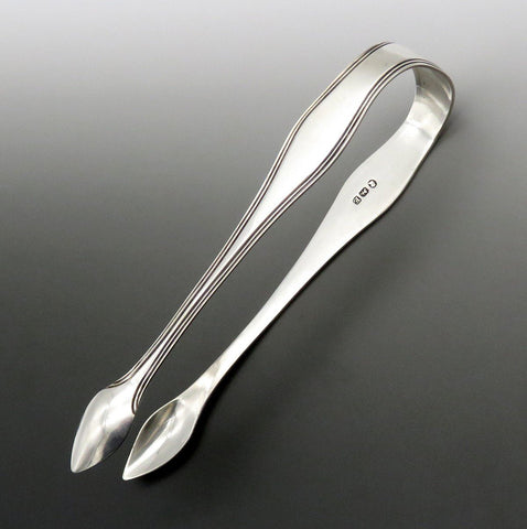 Handsome Georgian Sterling Silver Sugar Tongs 5 1/4 in No Mono
