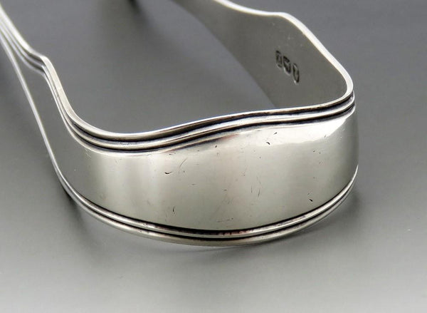 Handsome Georgian Sterling Silver Sugar Tongs 5 1/4 in No Mono