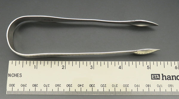 Handsome Georgian Sterling Silver Sugar Tongs 5 1/4 in No Mono