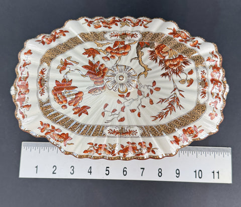Large Old Copeland Spode India Tree Covered Entrée Dish