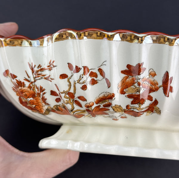 Large Old Copeland Spode India Tree Covered Entrée Dish