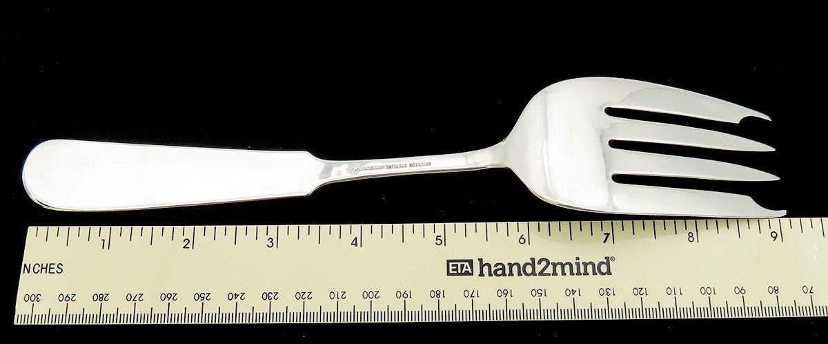 Handwrought Sterling Silver Serving Fork George Erickson Chino Pattern No Mono