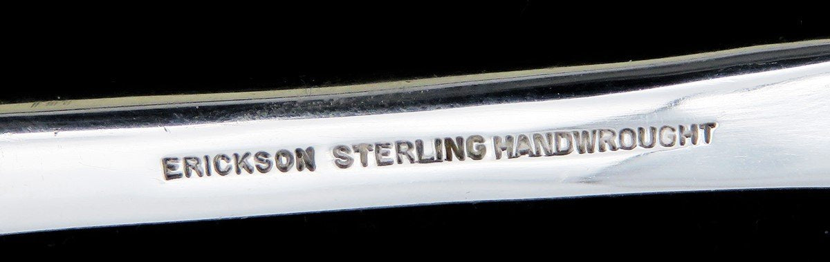 Handwrought Sterling Silver Serving Fork George Erickson Chino Pattern No Mono