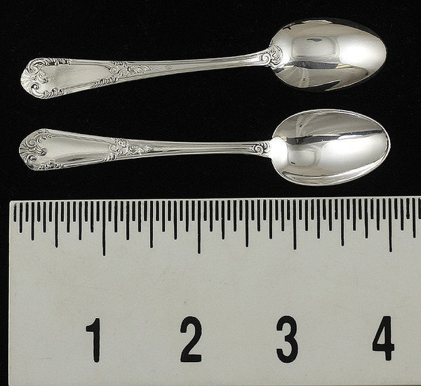 11 Vintage Italian Silver Demitasse Spoons 4" NO MONO