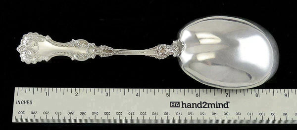 Antique Sterling Silver Whiting Pompadour 1898 Large Serving Spoon 8 7/8"