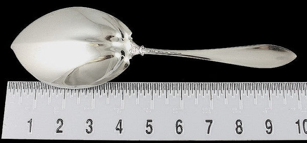 Antique Gorham Palm Sterling Silver Serving Spoon 10 1/4"