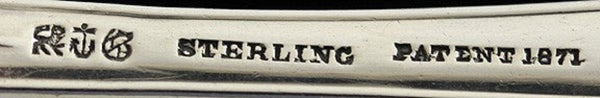 Antique Gorham Palm Sterling Silver Serving Spoon 10 1/4"