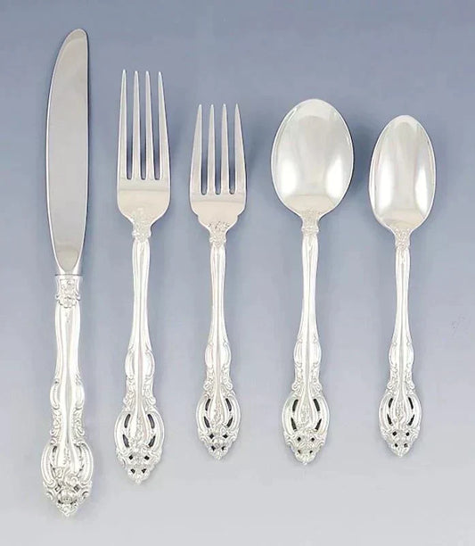 Fabulous Gorham 47pc Sterling Silver La Scala Flatware Set Service for 11