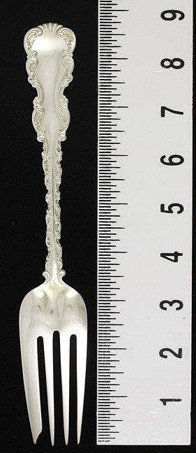 Vintage Whiting Louis XV 1891 Sterling Silver Cold Meat Serving Fork