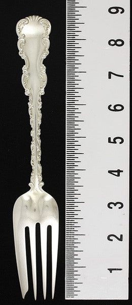 Vintage Whiting Louis XV 1891 Sterling Silver Cold Meat Serving Fork