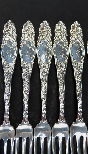 12 Towle Princess Pattern 1892 Sterling Silver Strawberry Forks 5"