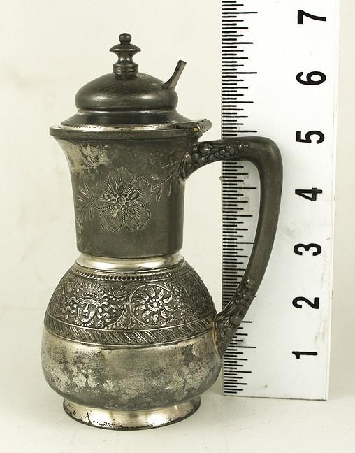 Antique Art Nouveau Rogers Smith Assyrian Head Silver Pitcher Ewer Flagon