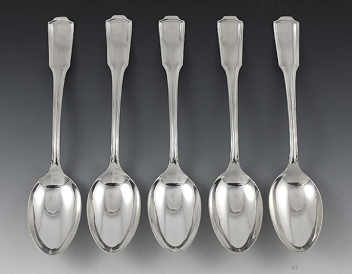 5 Sterling Silver Frank Smith Chippendale Teaspoons